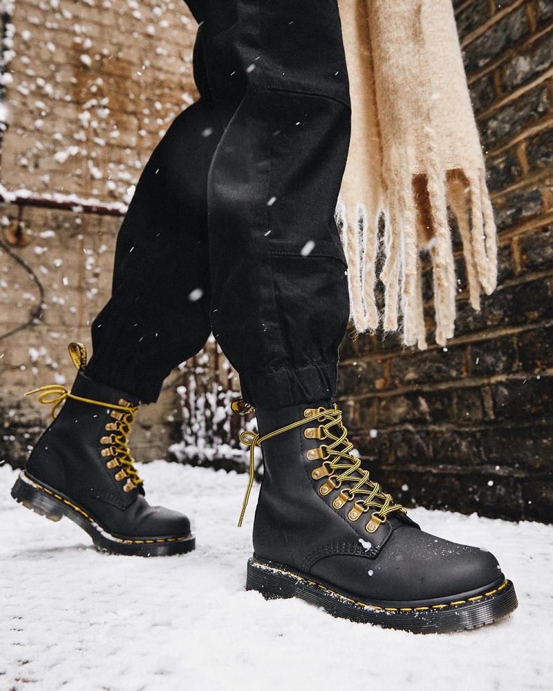 Dr Martens 1460 Pascal DM's Wintergrip Læder Vinterstøvler Dame Sort | DK 275BEX